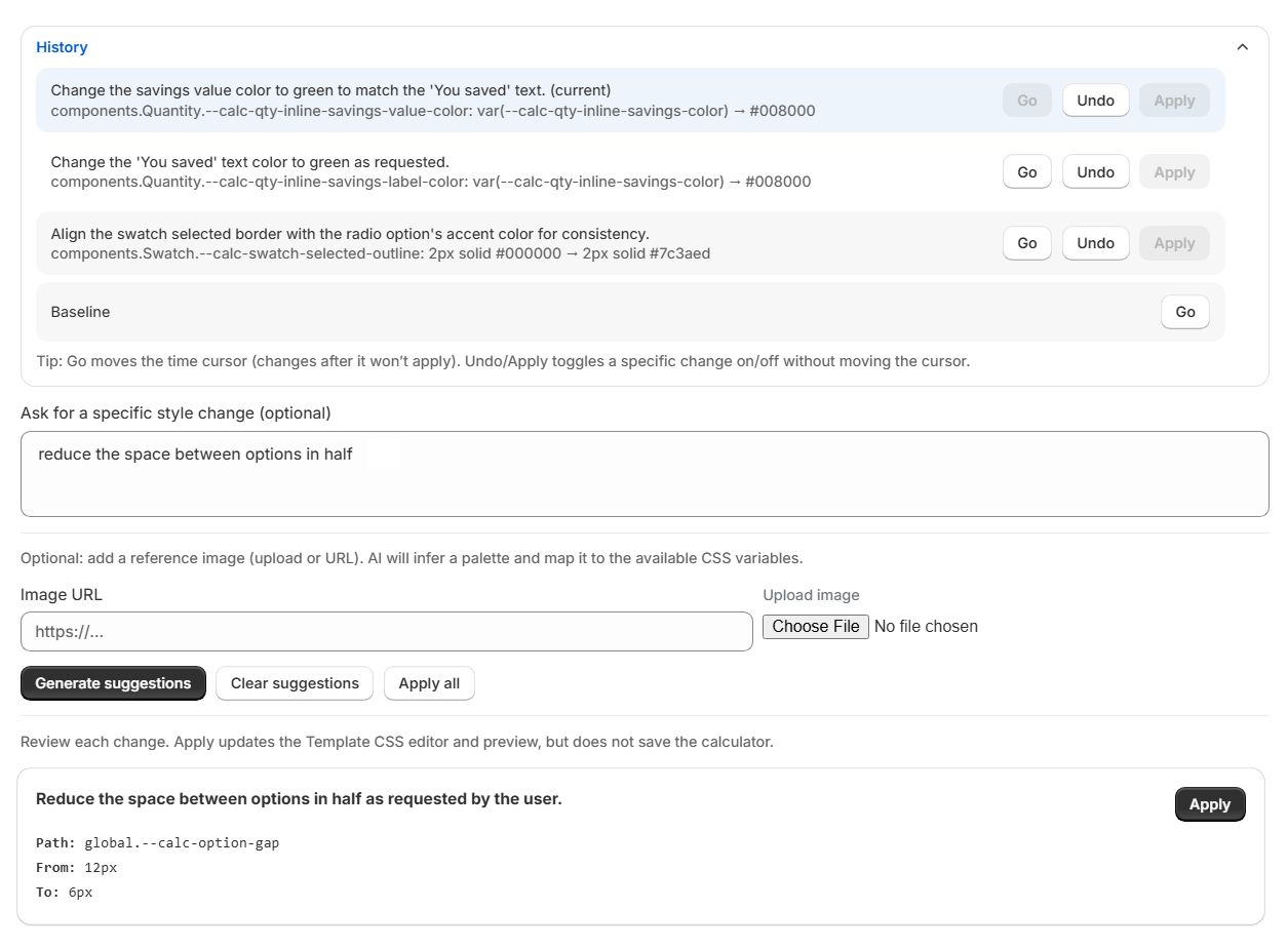 Software interface for editing text styles with options and buttons.