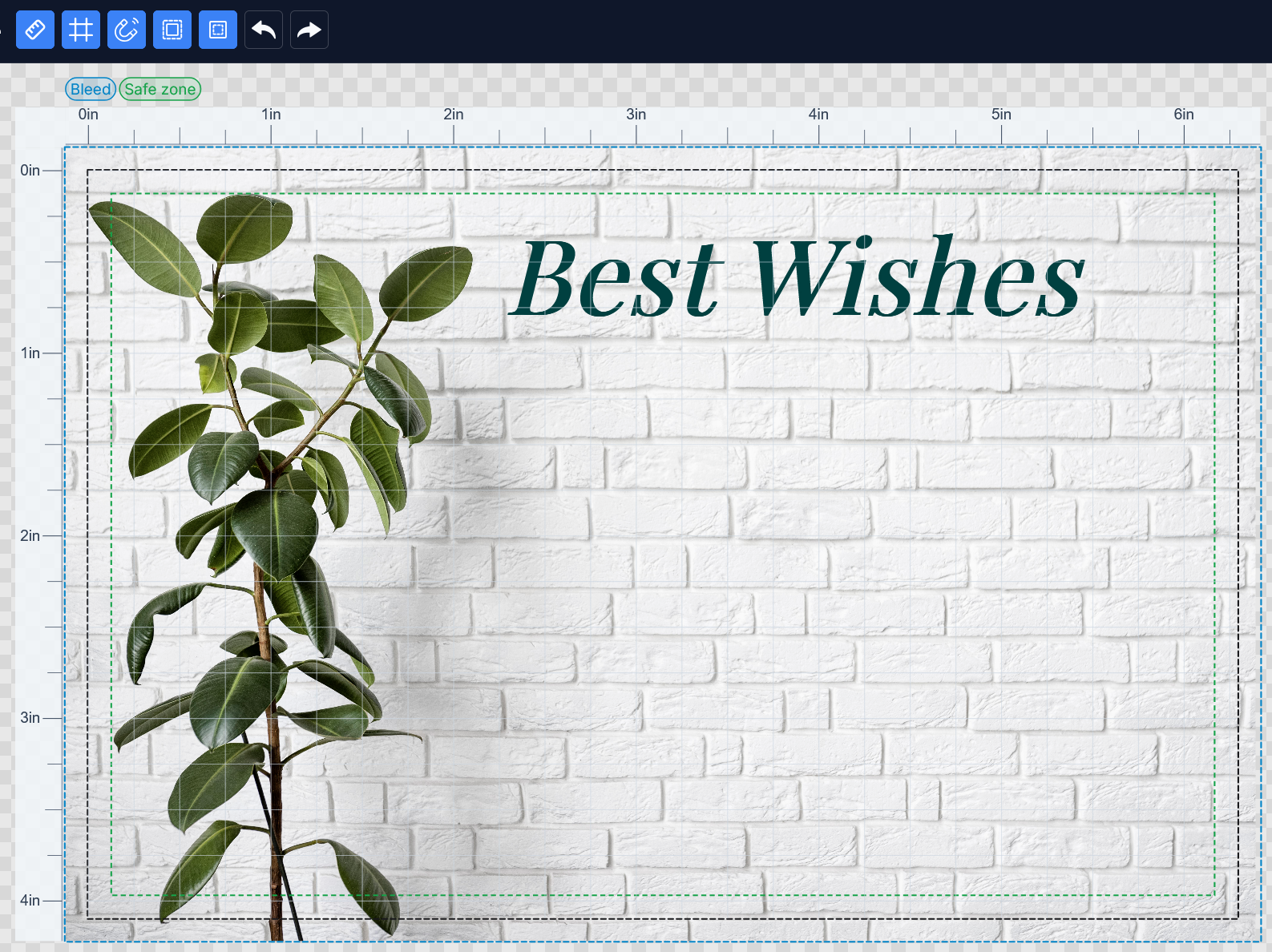 Plant on a transparent background with 'Best Wishes' text